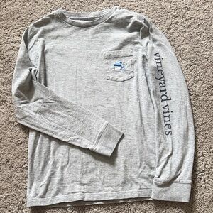 Vineyard Vines Kids Gray Long Sleeve Tee